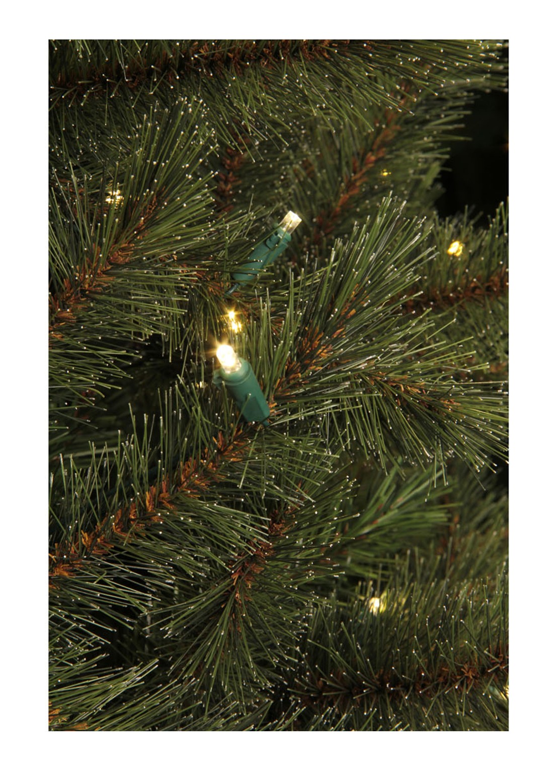 Black box Toronto kunstkerstboom met LED verlichting 215 cm - voorkant 2 groen