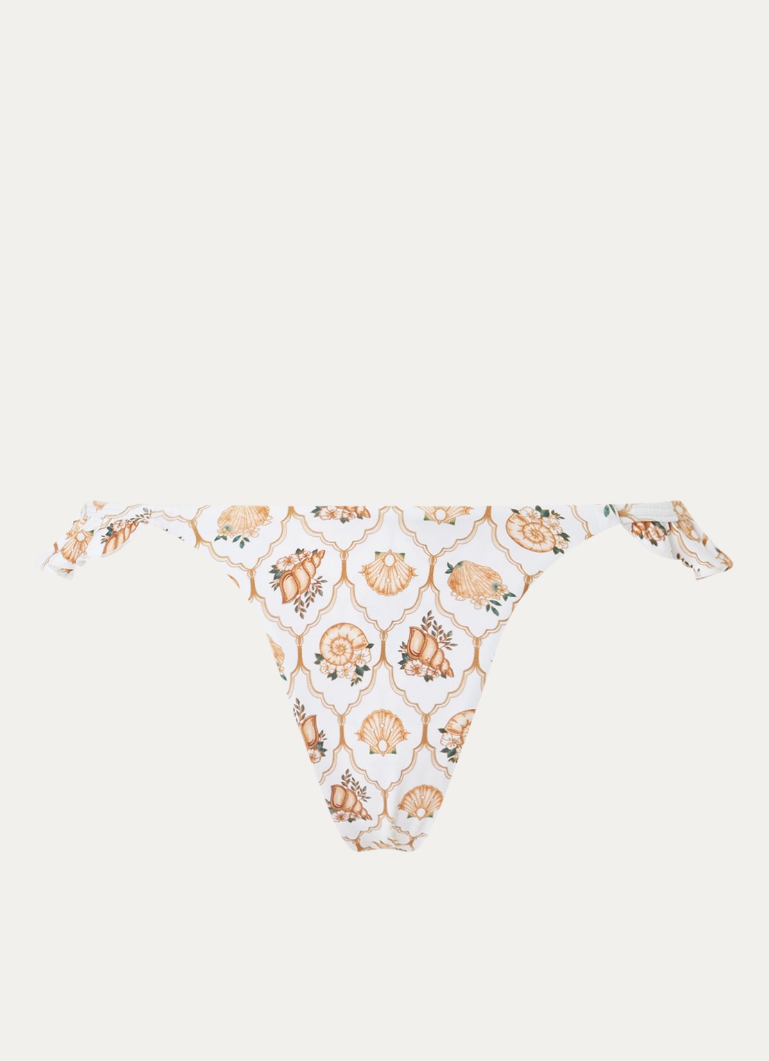 Blackbough Swim Tessa brazilian bikinislip met print - voorkant 4 gebroken wit