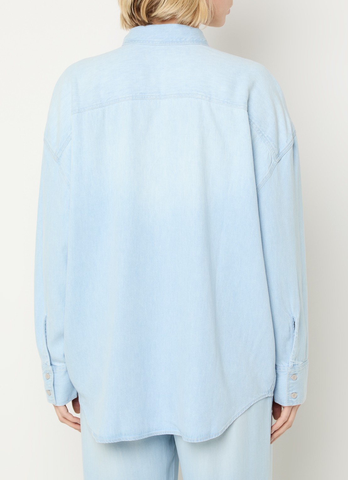 BLLMR Dado blouse in linnenblend - achterkant 2 lichtblauw