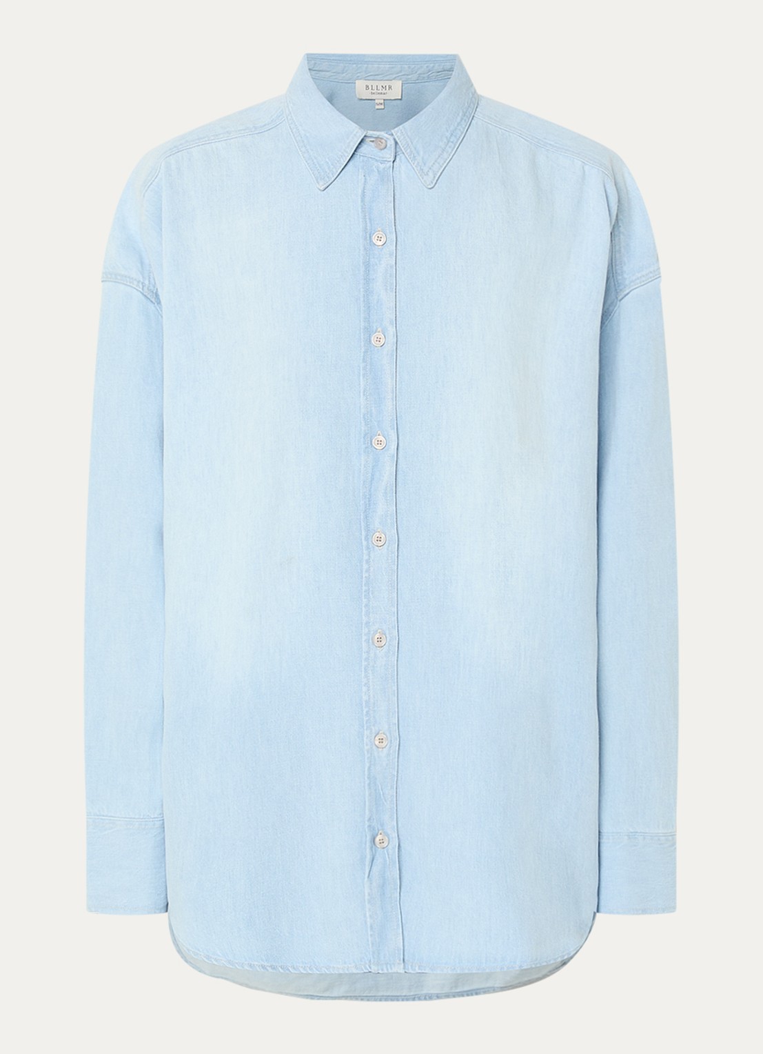 BLLMR Dado blouse in linnenblend - voorkant 3 lichtblauw
