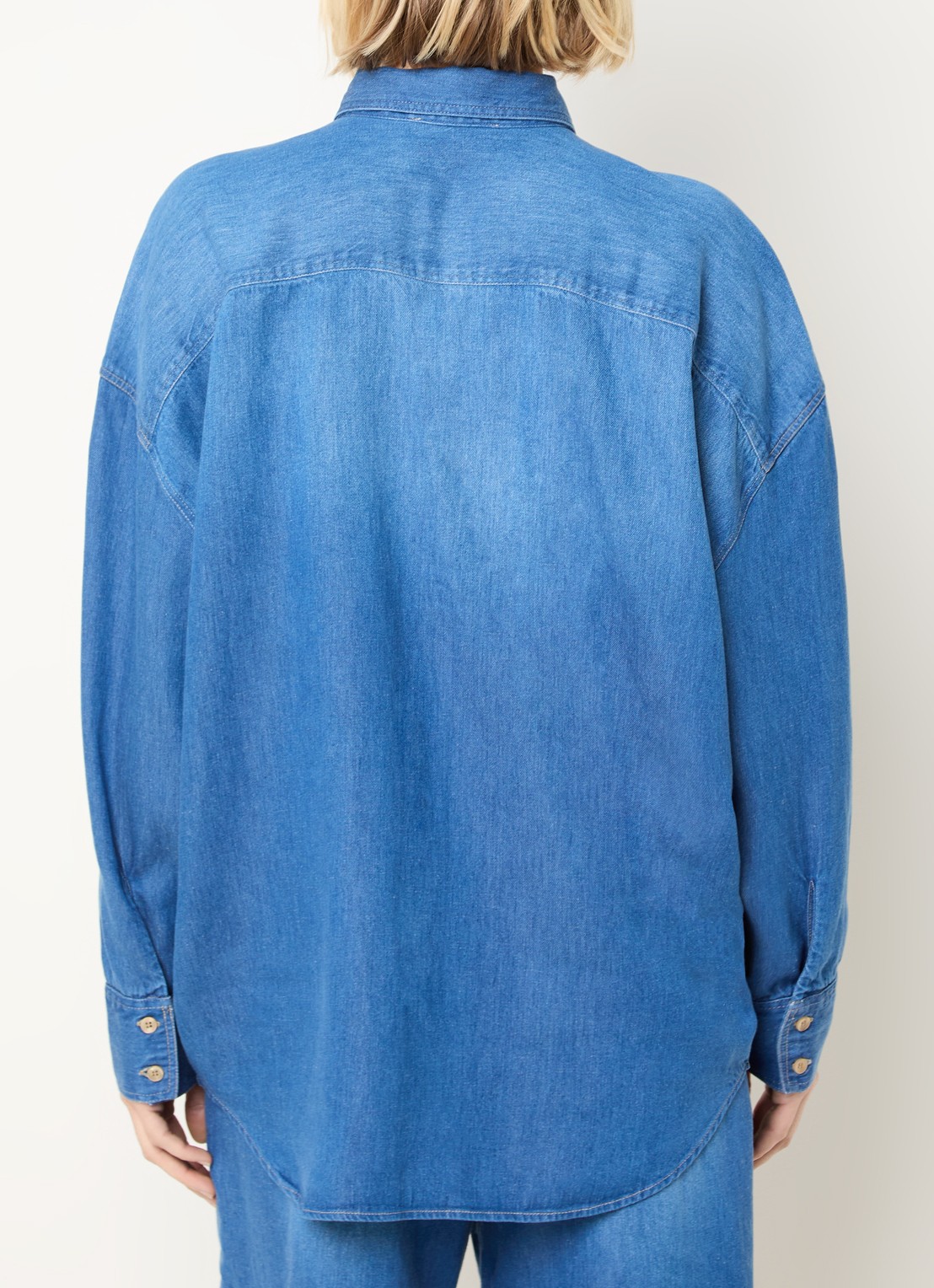BLLMR Dado blouse in linnenblend - achterkant 3 indigo