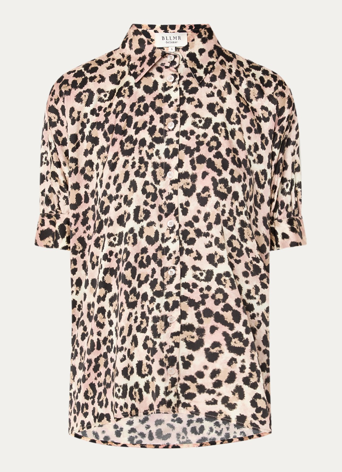 BLLMR Marina blouse met panterprint - voorkant lichtbruin