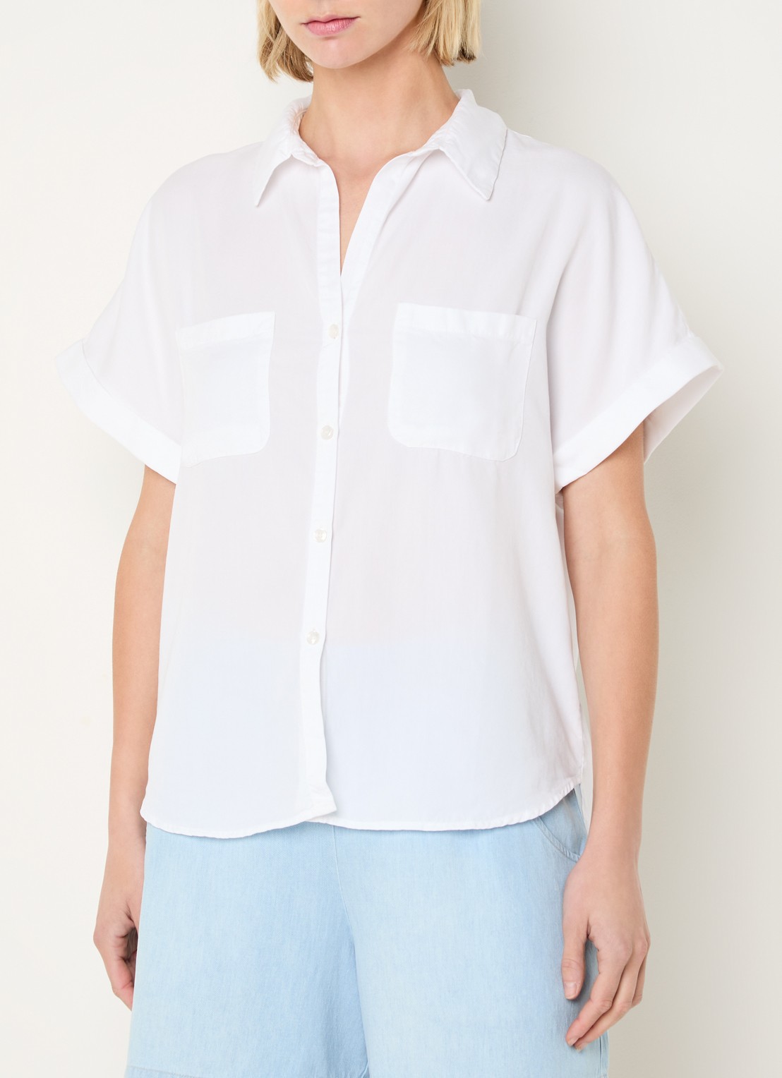 BLLMR Mia blouse met borstzakken - detail 4 wit