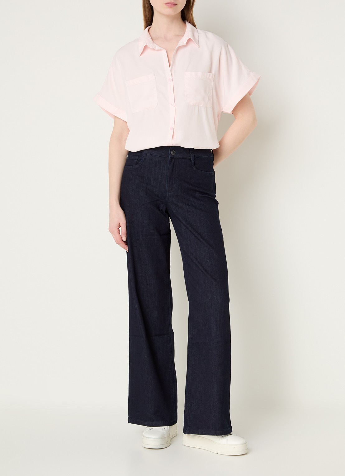 BLLMR Mia blouse met borstzakken - voorkant 3 lichtroze