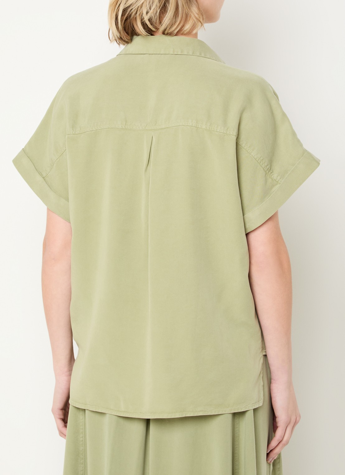 BLLMR Mia blouse met borstzakken - achterkant 4 lindegroen