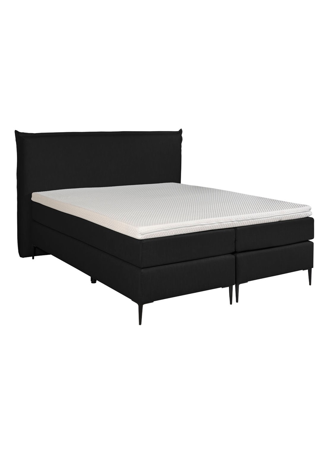 Bloemendaal Capri boxspring combinatie inclusief matras en topper - voorkant zwart