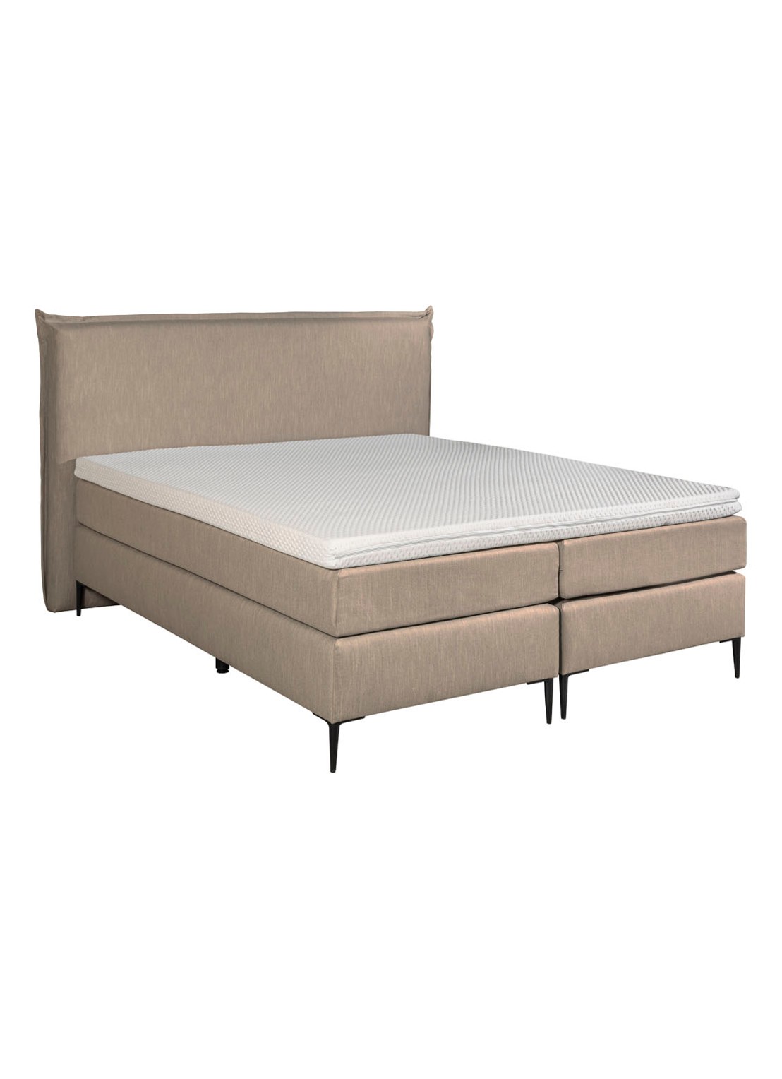 Bloemendaal Capri boxspring combinatie inclusief matras en topper - voorkant 4 zand