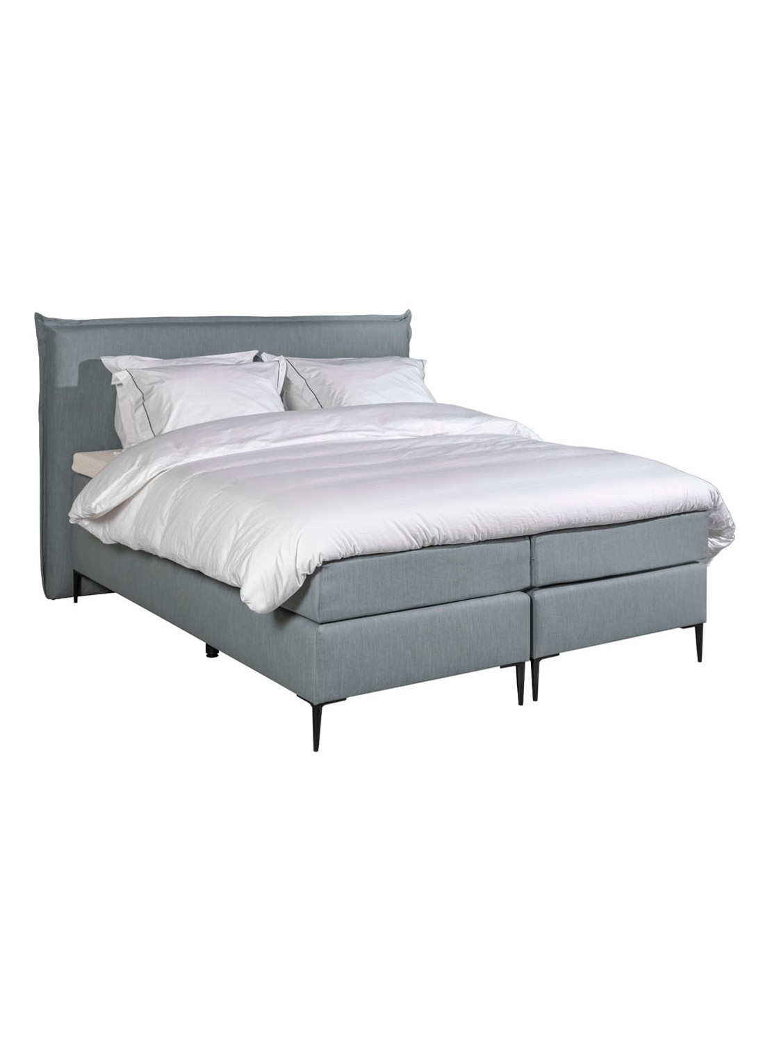 Bloemendaal Capri boxspring combinatie inclusief matras en topper - voorkant 2 staalblauw