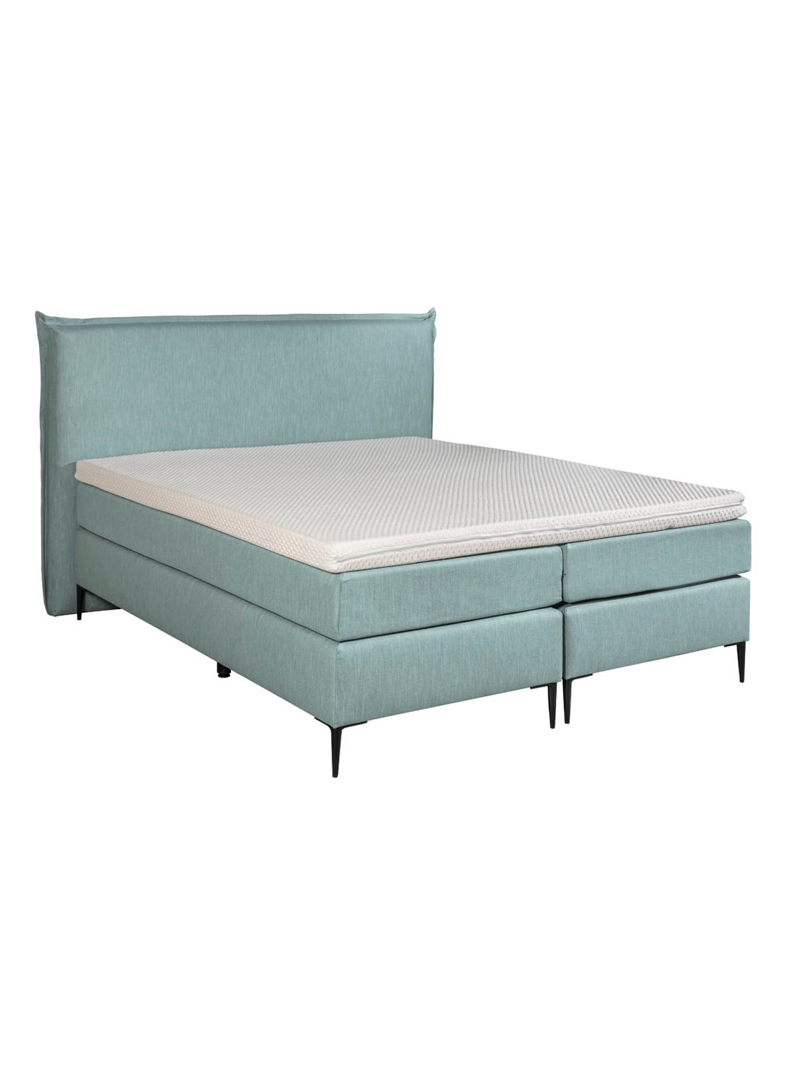 Bloemendaal Capri boxspring combinatie inclusief matras en topper - voorkant lichtblauw