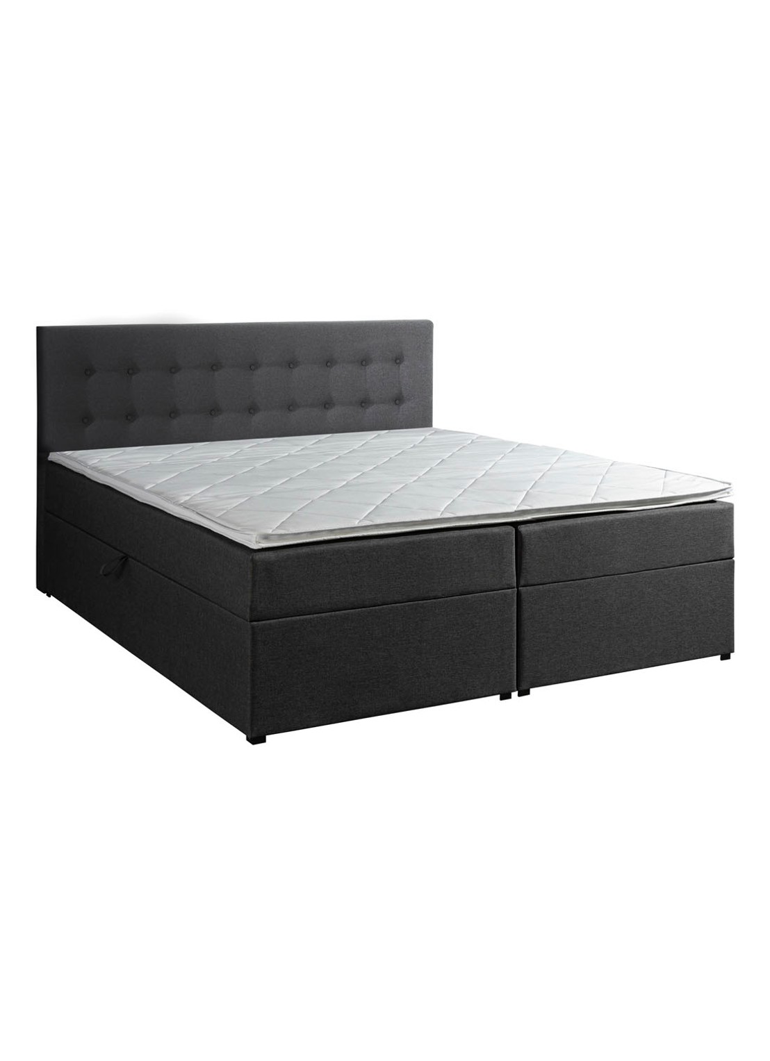 Bloemendaal Guardar Boxspring met opbergruimte inclusief matras en topper - detail antraciet