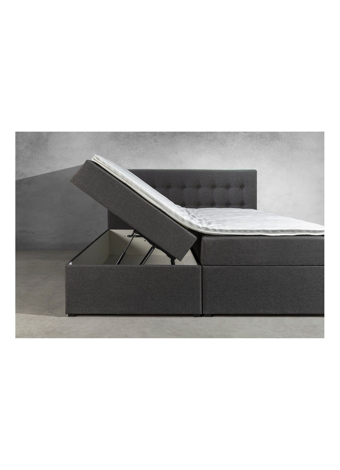 Bloemendaal Guardar Boxspring met opbergruimte inclusief matras en topper - detail 3 antraciet