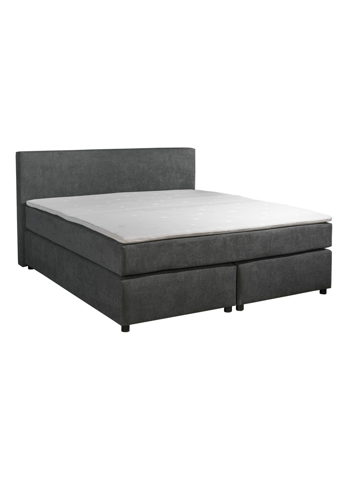 Bloemendaal Monza boxspring combinatie inclusief matras en topper  - voorkant antraciet