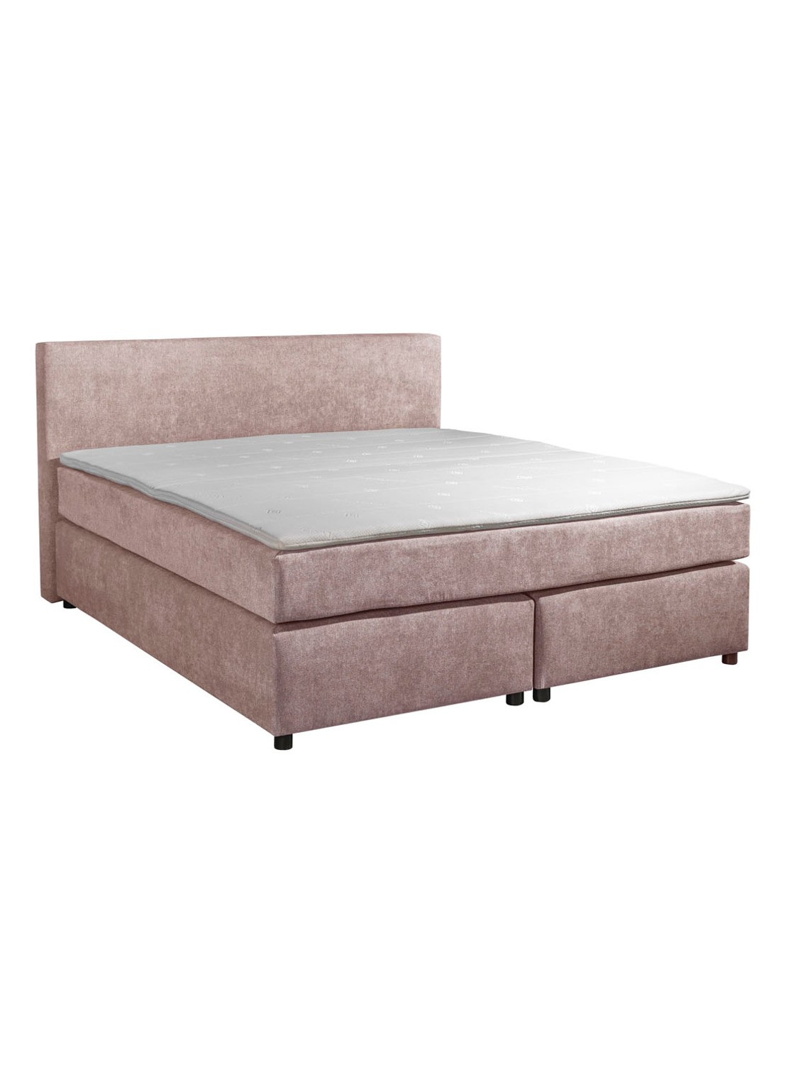 Bloemendaal Monza boxspring combinatie inclusief matras en topper  - voorkant oudroze