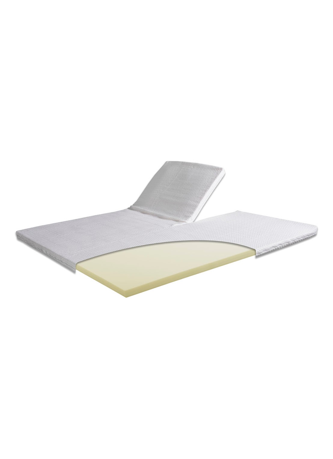 Bloemendaal Splittopper matras van  katoen - voorkant 2 wit