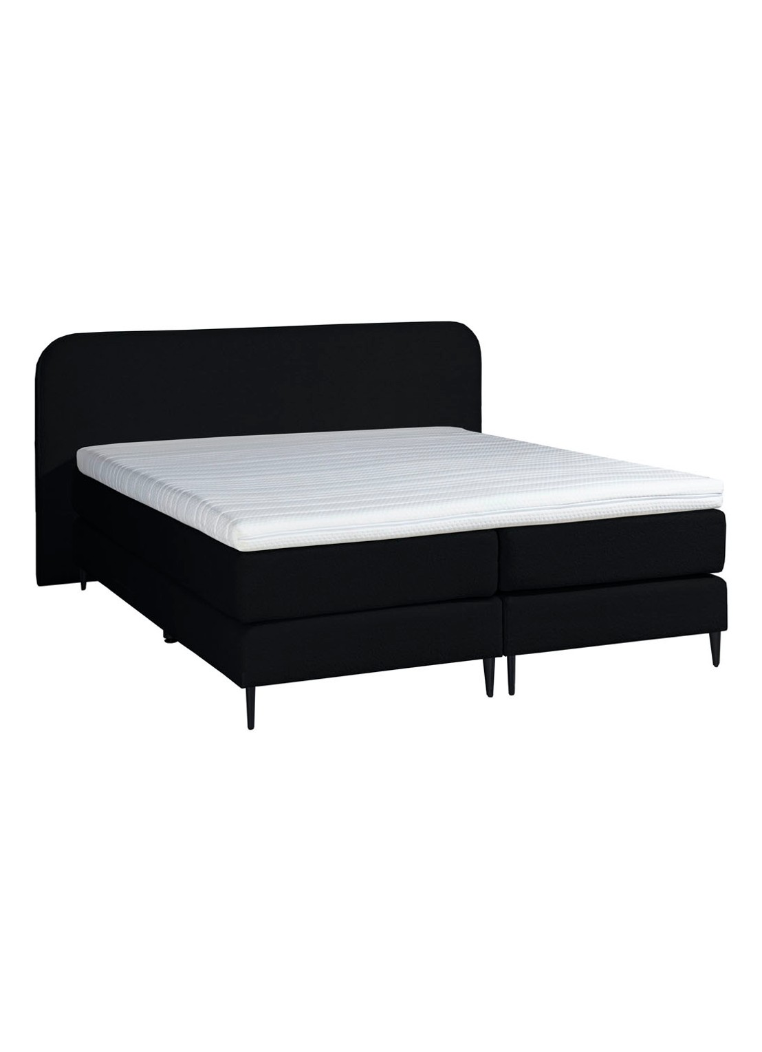 Bloemendaal Treviso boxspring combinatie inclusief matras en topper    - voorkant zwart