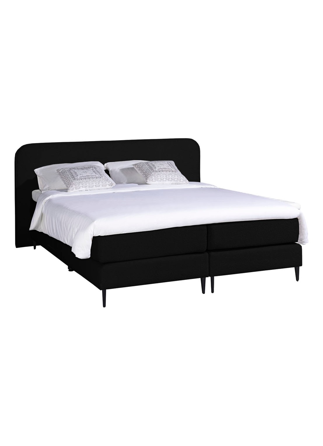 Bloemendaal Treviso boxspring combinatie inclusief matras en topper    - voorkant 2 zwart