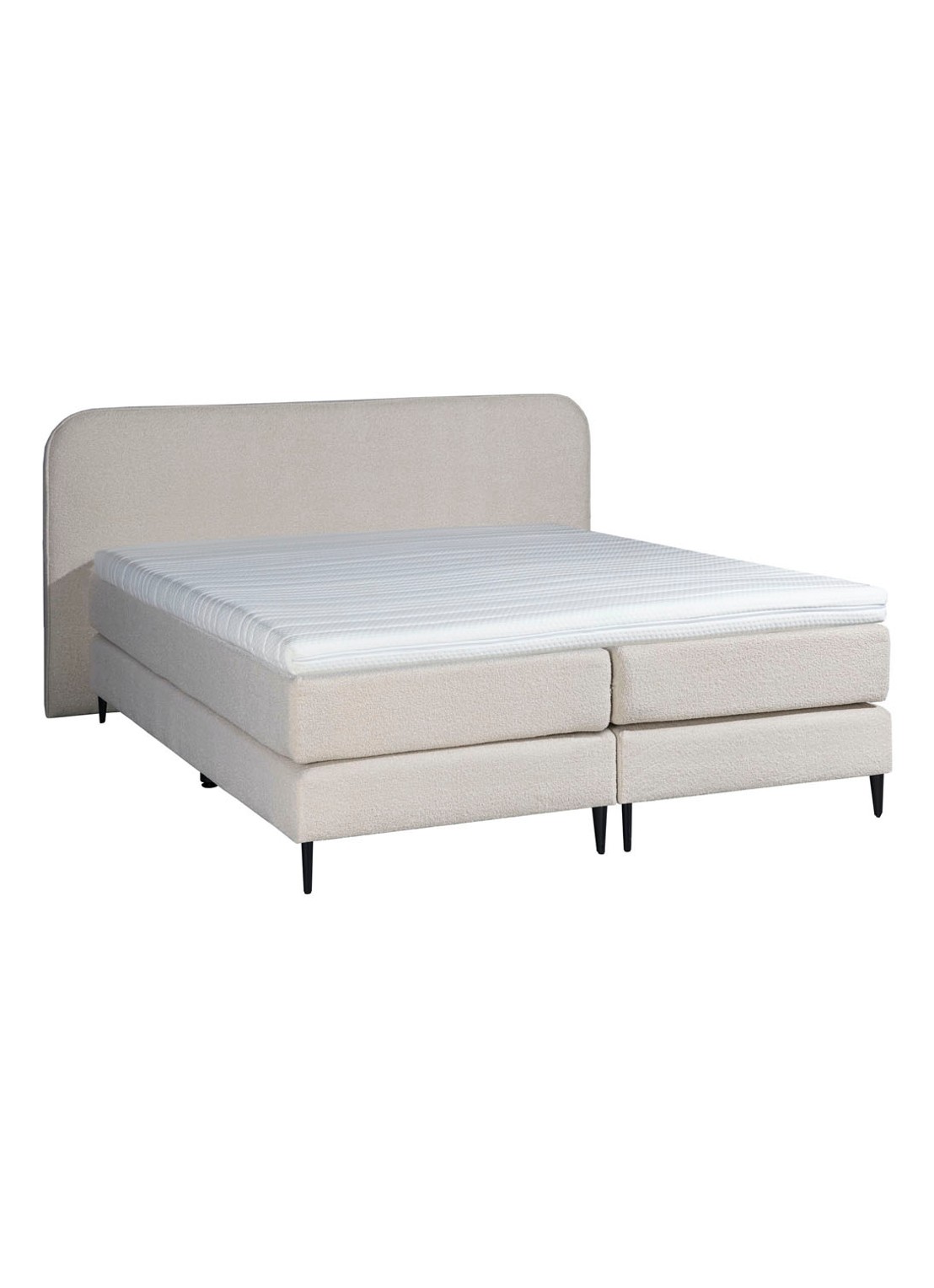 Bloemendaal Treviso boxspring combinatie inclusief matras en topper    - voorkant 5 beige