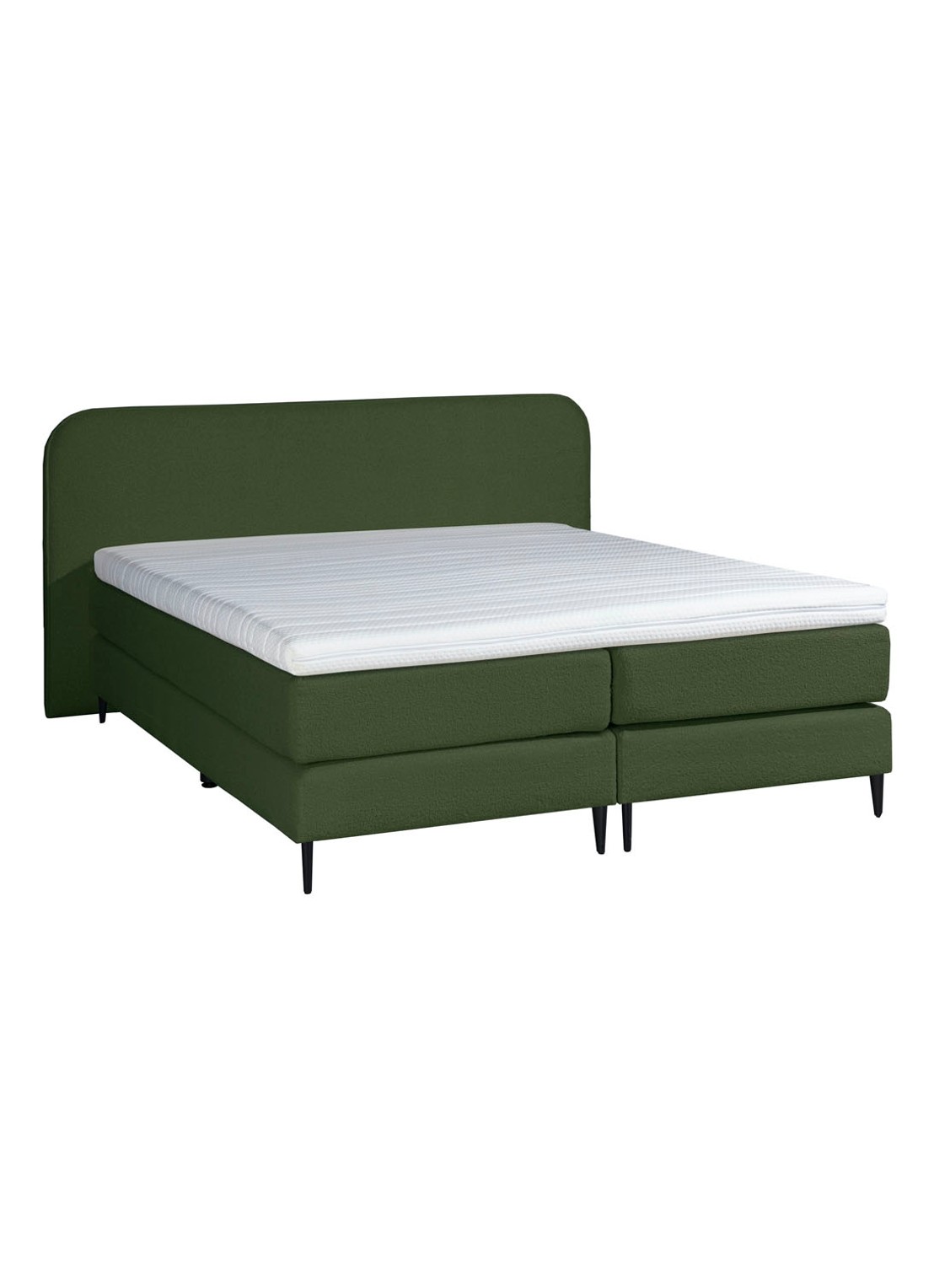 Bloemendaal Treviso boxspring combinatie inclusief matras en topper    - voorkant 5 groen