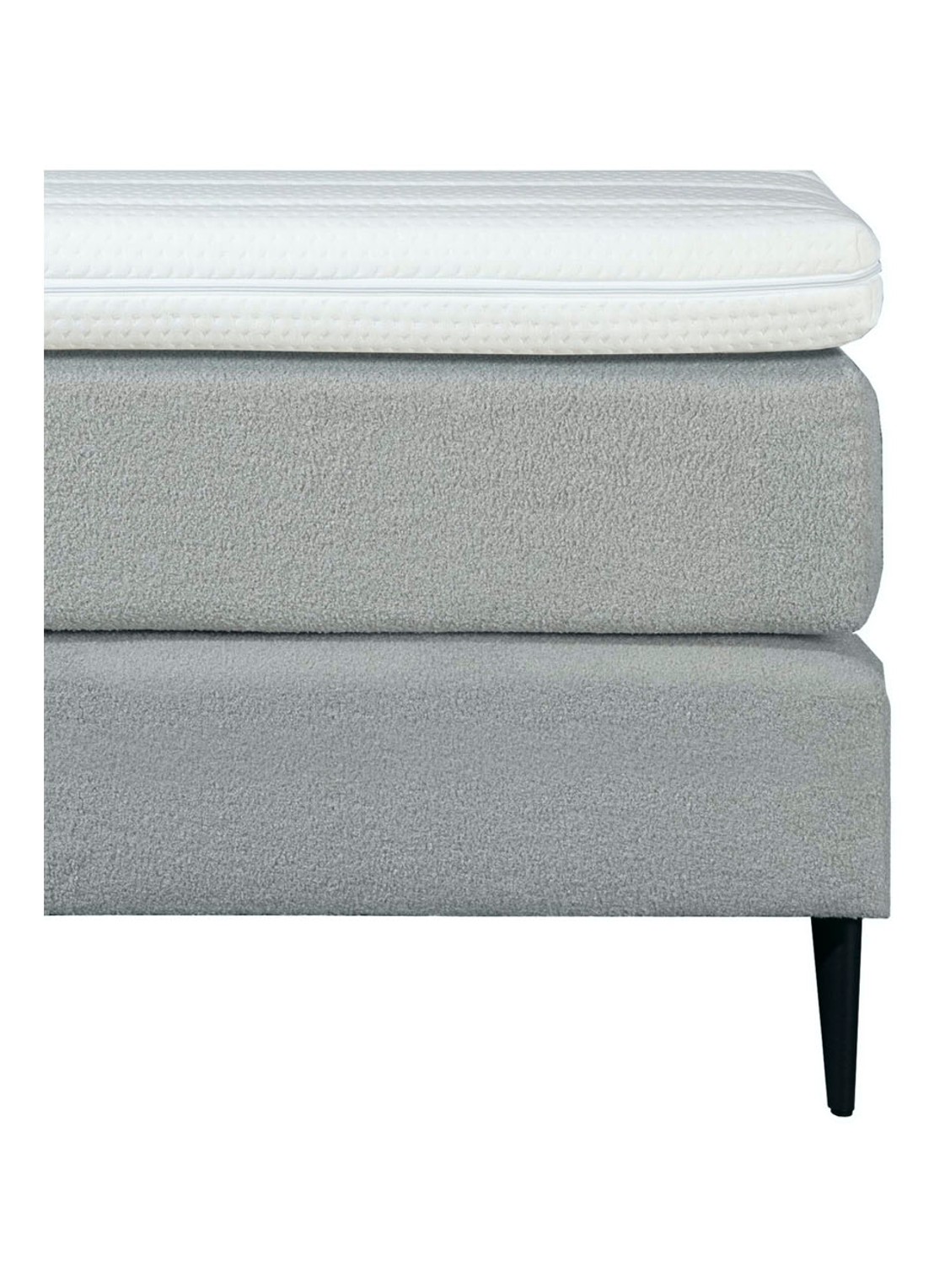 Bloemendaal Treviso eenpersoons boxspring combinatie inclusief matras en topper - achterkant lichtgrijs