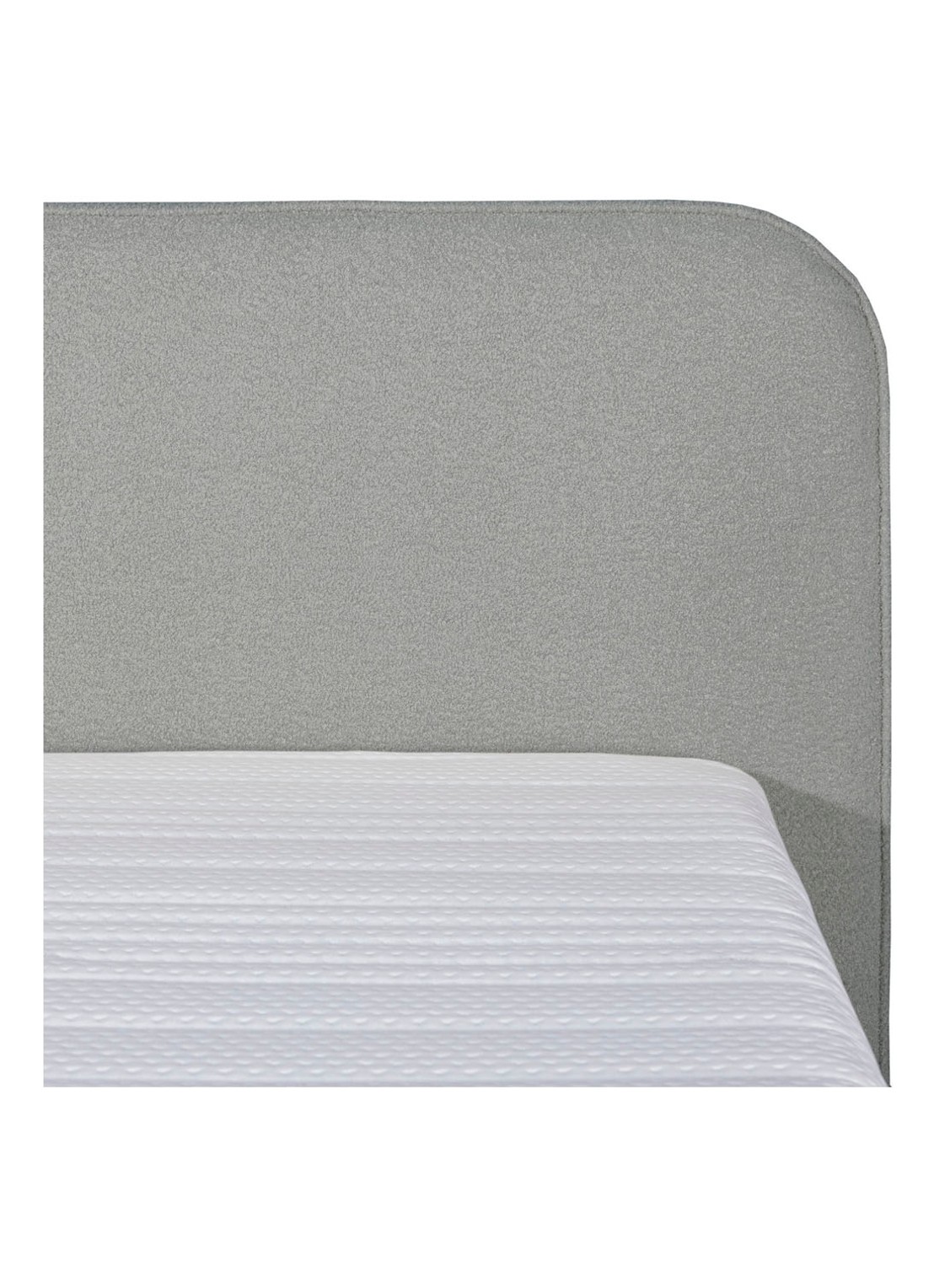 Bloemendaal Treviso eenpersoons boxspring combinatie inclusief matras en topper - voorkant 3 lichtgrijs