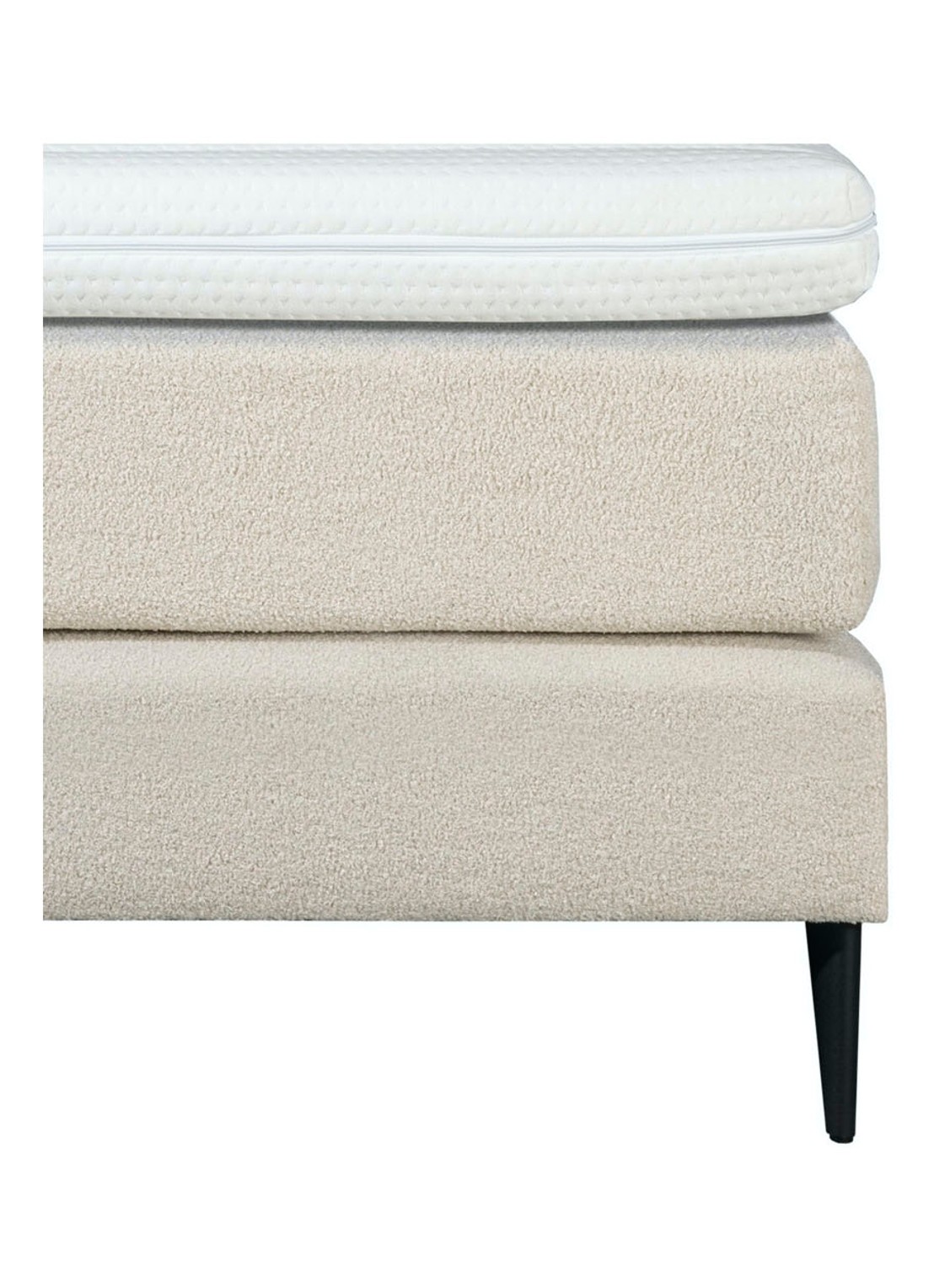 Bloemendaal Treviso eenpersoons boxspring combinatie inclusief matras en topper - achterkant beige