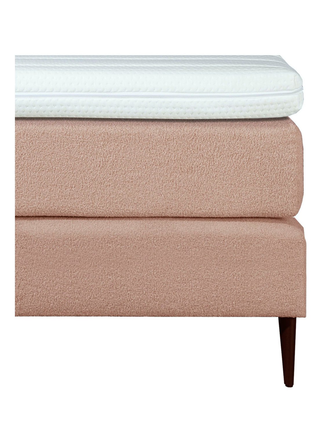 Bloemendaal Treviso eenpersoons boxspring combinatie inclusief matras en topper - achterkant oudroze