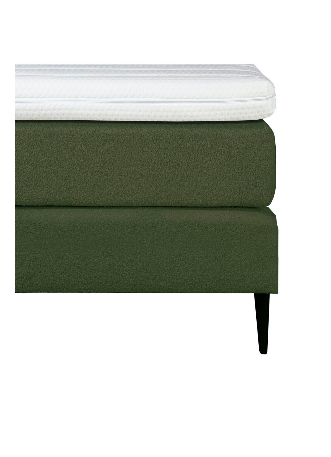 Bloemendaal Treviso eenpersoons boxspring combinatie inclusief matras en topper - achterkant legergroen