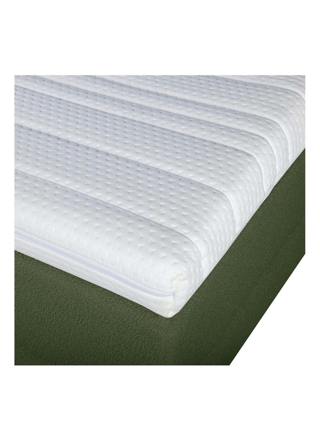 Bloemendaal Treviso eenpersoons boxspring combinatie inclusief matras en topper - detail 4 legergroen