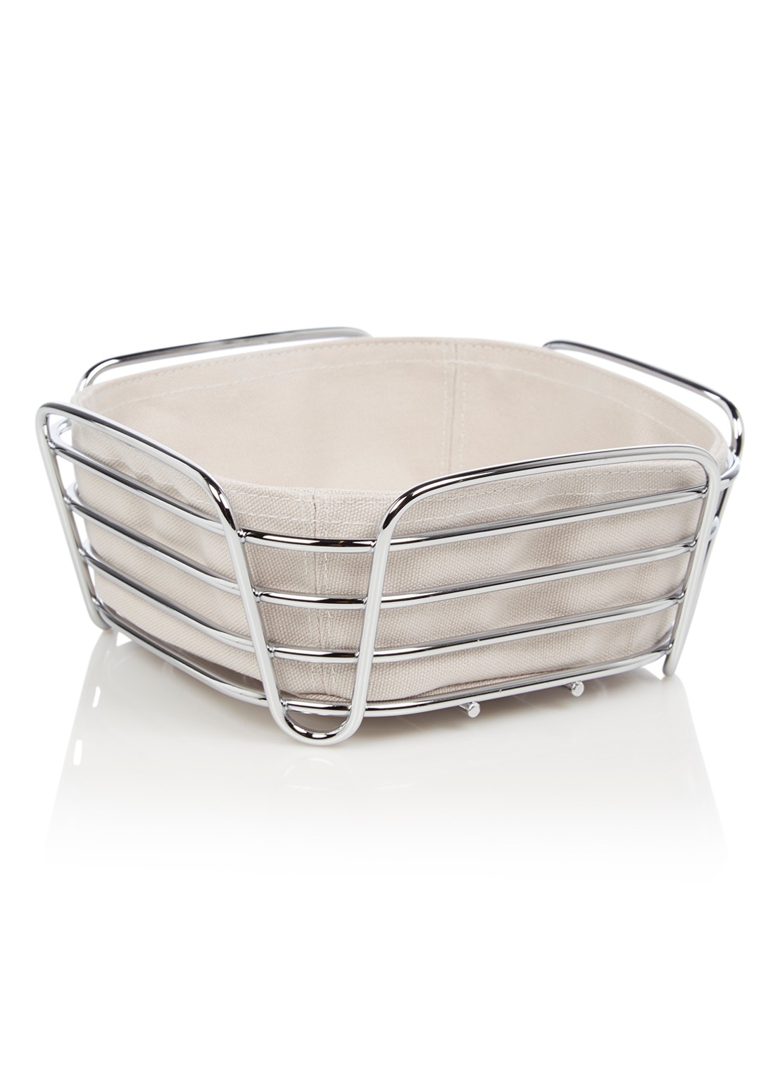 Blomus Delara broodmand 20 x 20 cm - voorkant donkerbeige