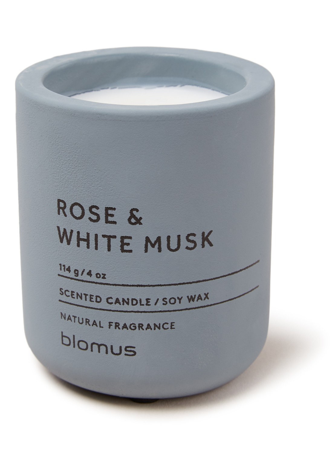 Blomus Rose & White Musk S geurkaars - voorkant blauwgrijs
