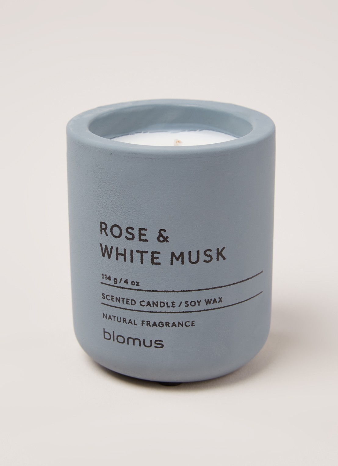 Blomus Rose & White Musk S geurkaars - voorkant 2 blauwgrijs