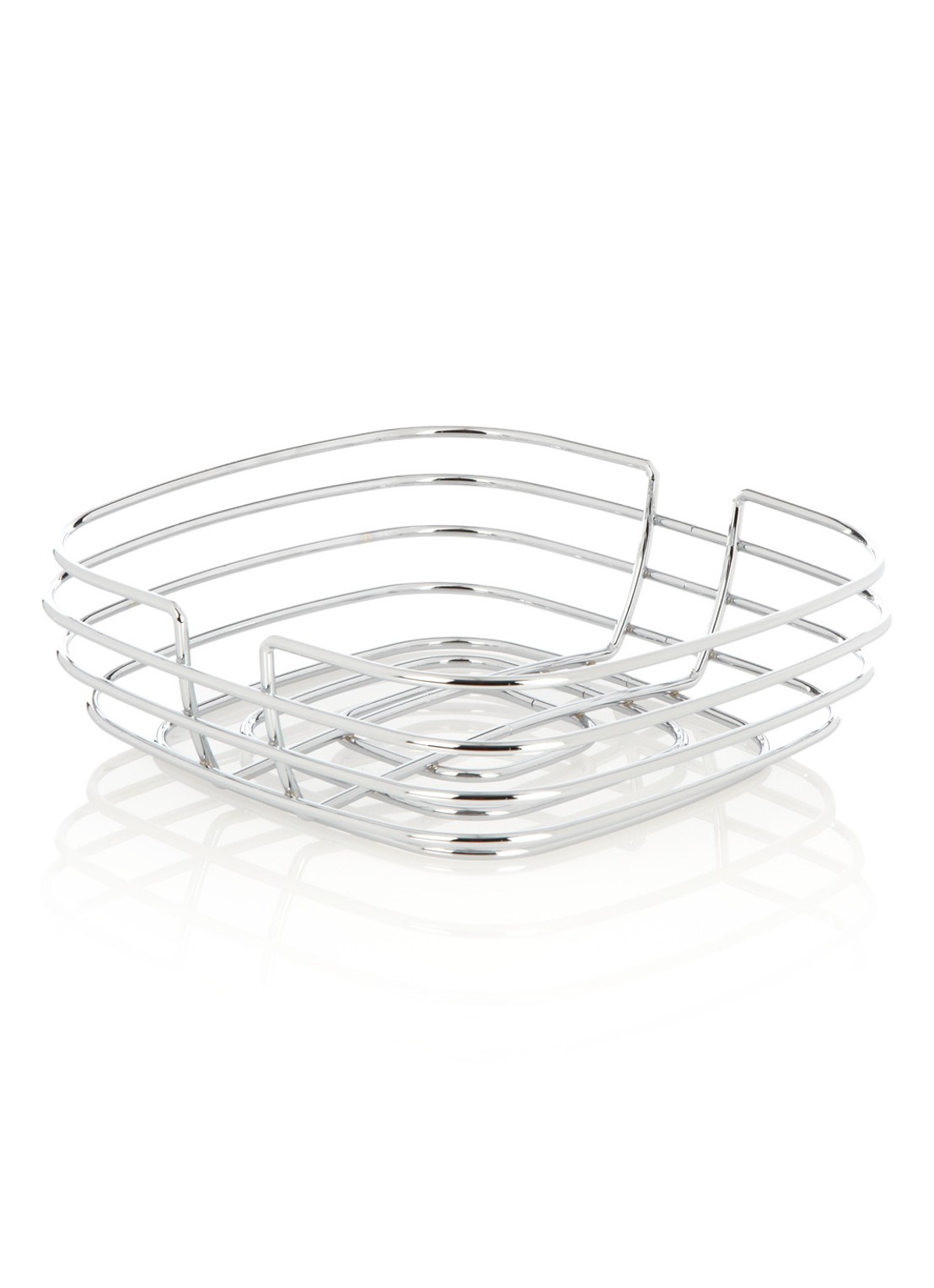 Blomus Sonora lfruitschaal van metaal 26 cm - voorkant zilver