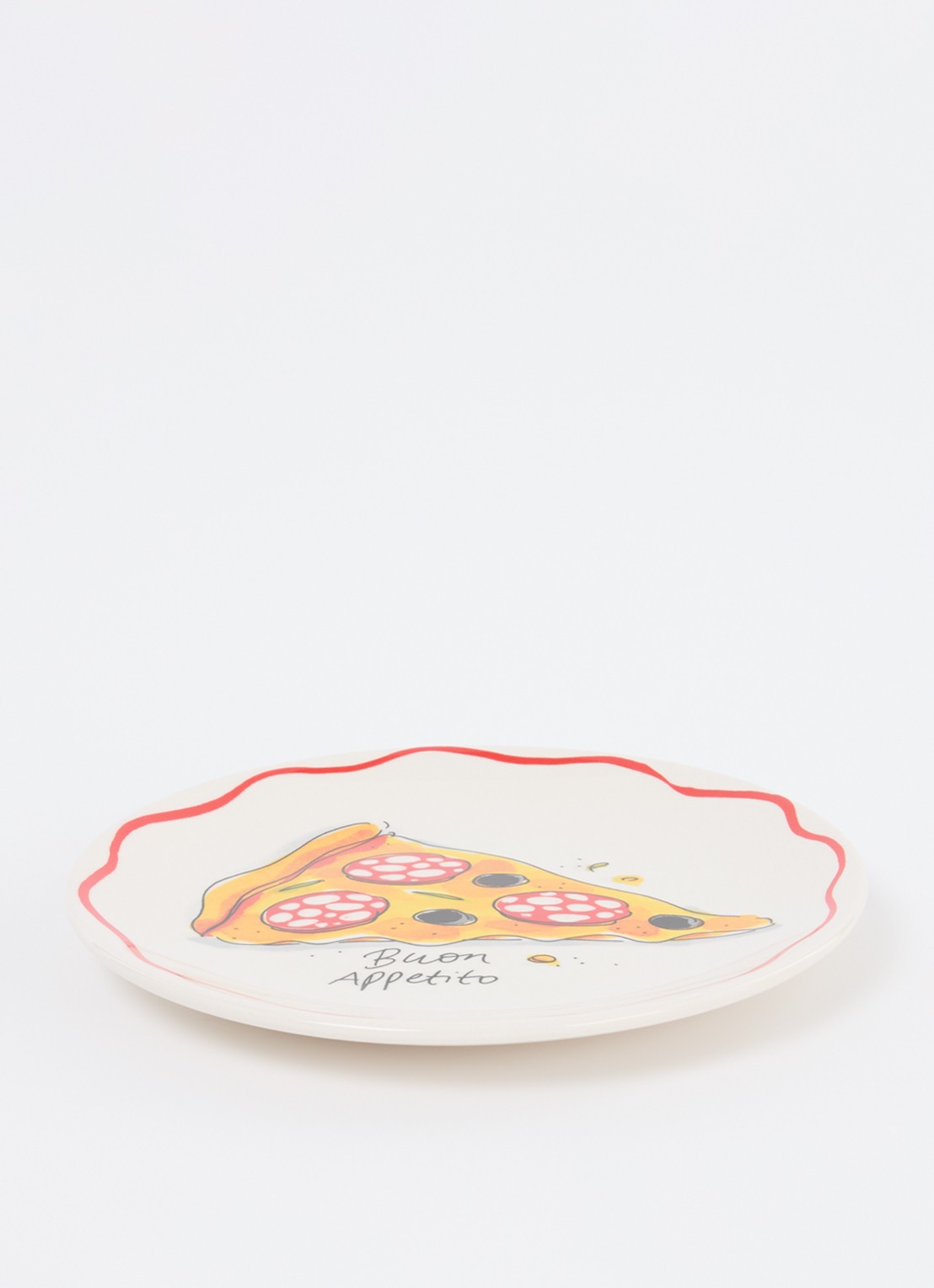 Blond Amsterdam Buon Appetito pizzabord 18 cm - voorkant 2 gebroken wit