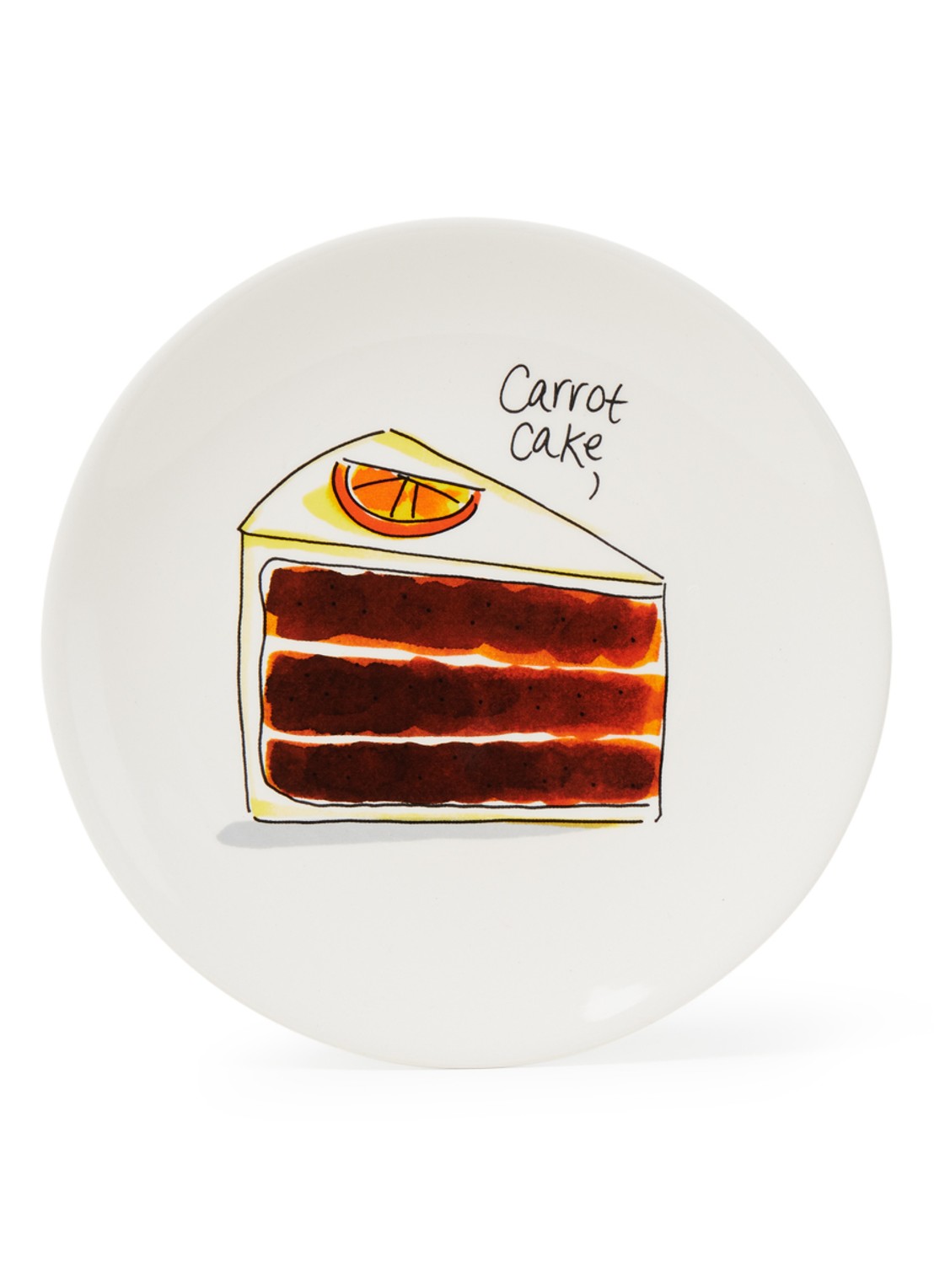 Blond Amsterdam Carrot Cake gebaksbordje 18 cm - voorkant 2 wit
