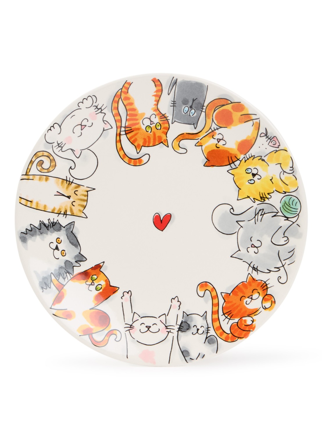 Blond Amsterdam Cat ontbijtbord 22 cm - voorkant multicolor