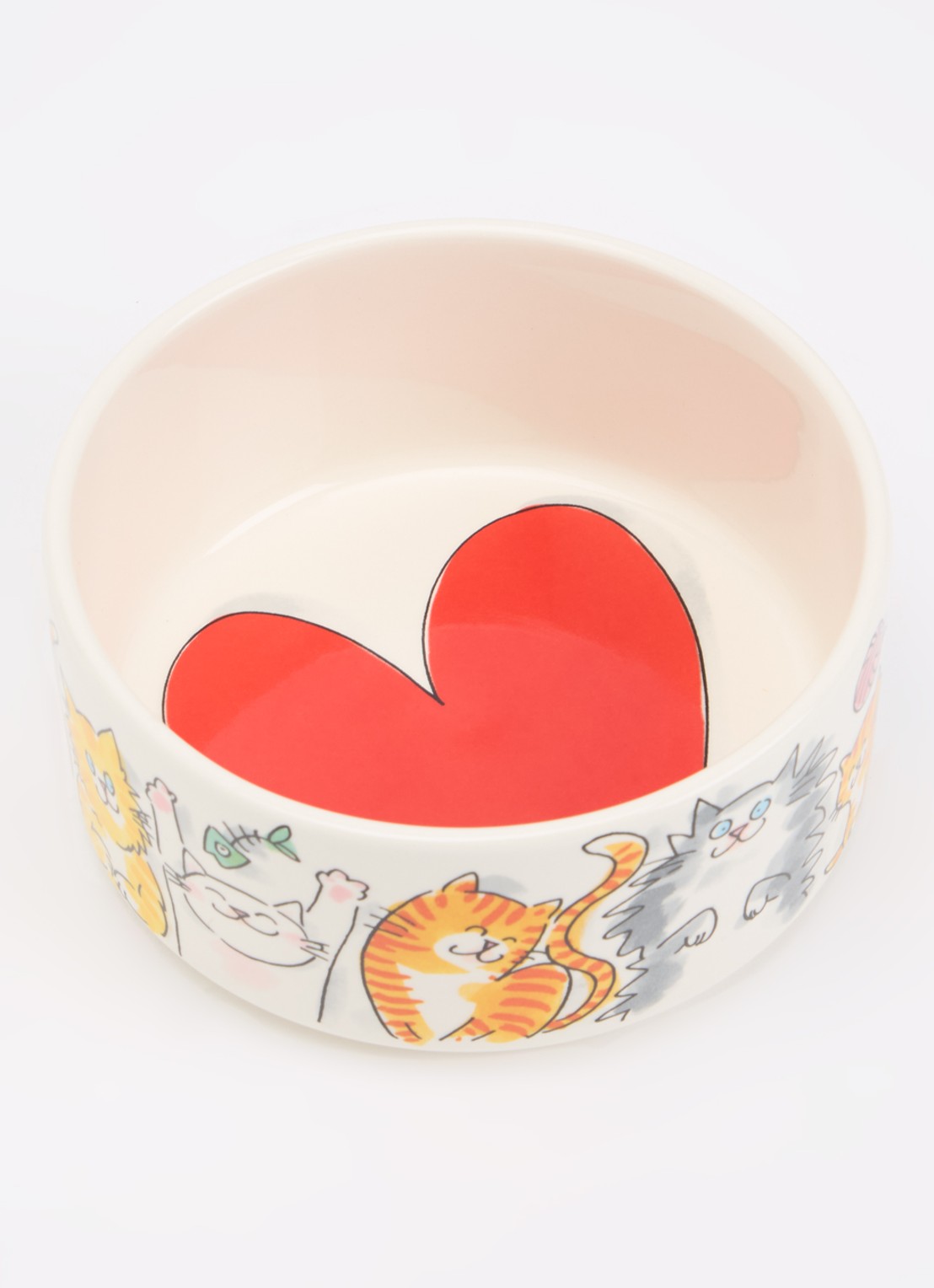 Blond Amsterdam Cat voerbak 15,5 cm - voorkant 2 multicolor