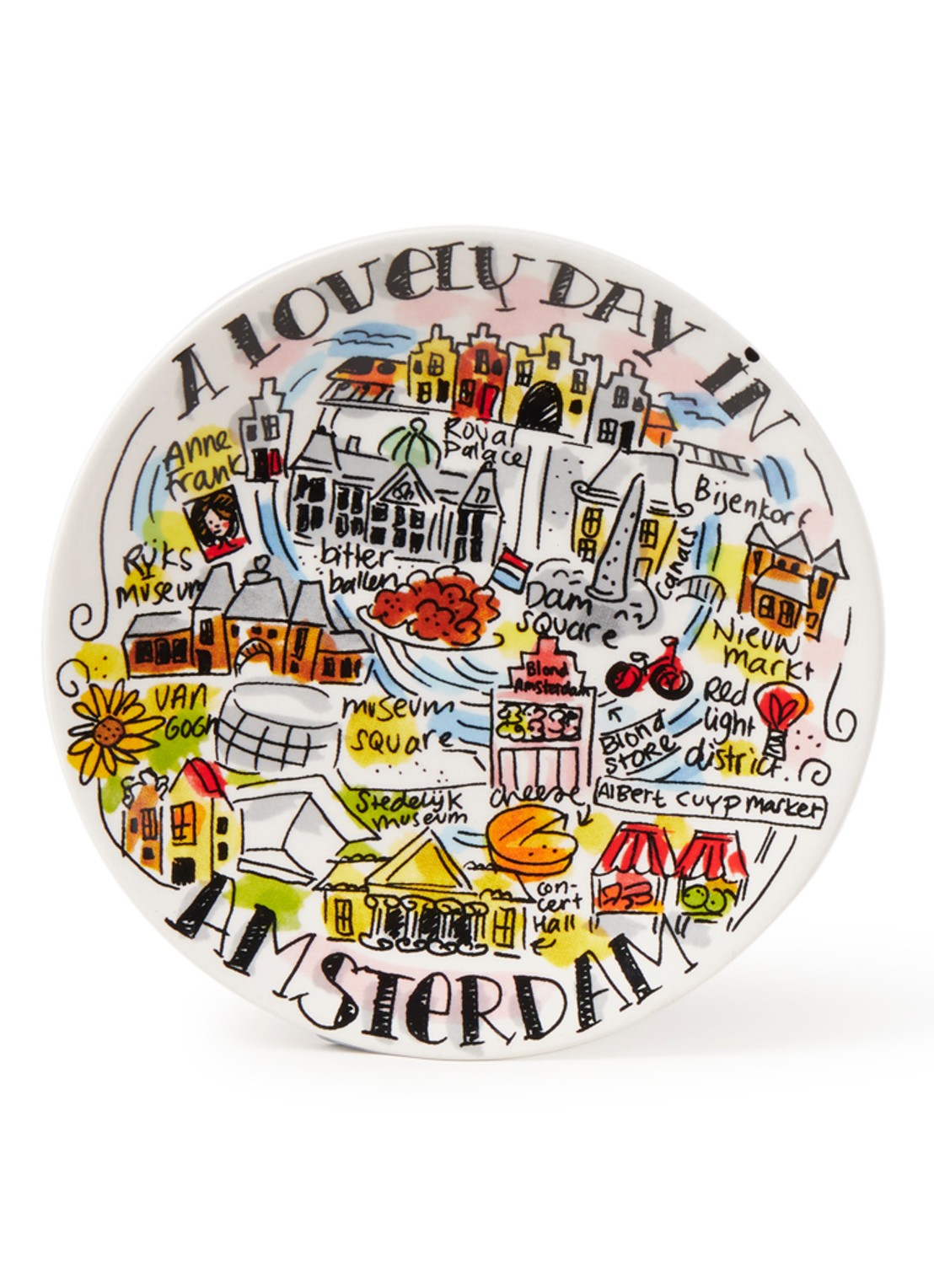 Blond Amsterdam City Amsterdam theetipje 12 cm - voorkant 2 multicolor