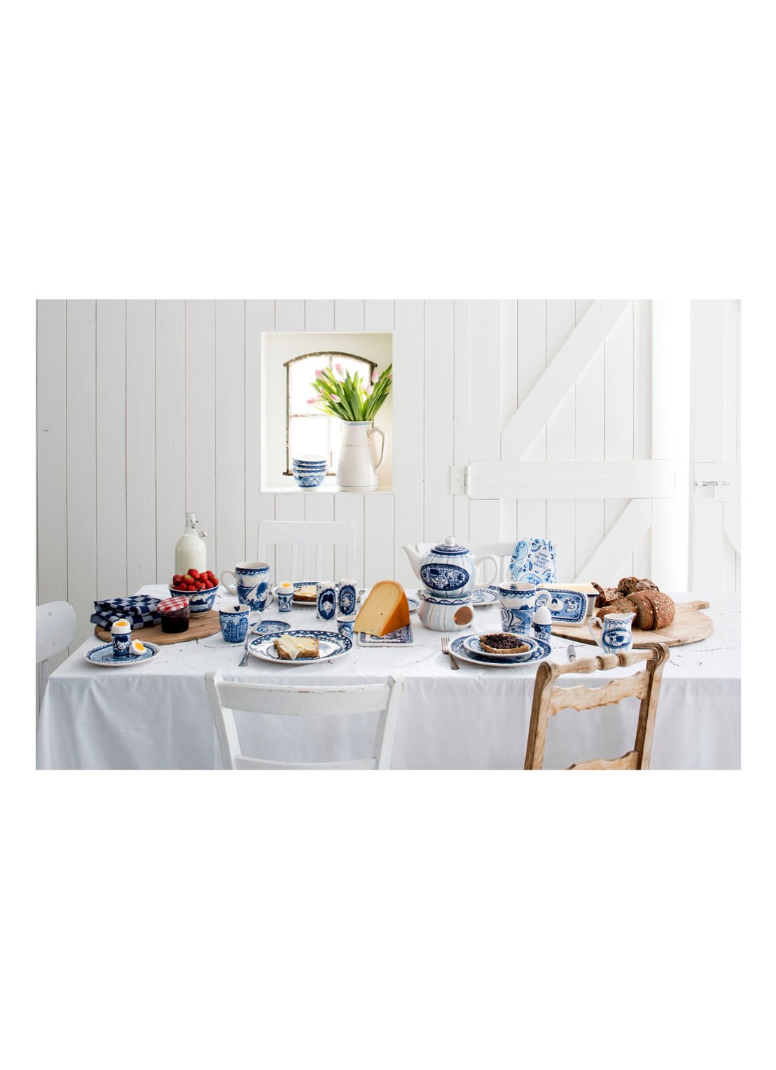 Blond Amsterdam Delfts Blond gebaksbordje 18 cm - voorkant 3 blauw