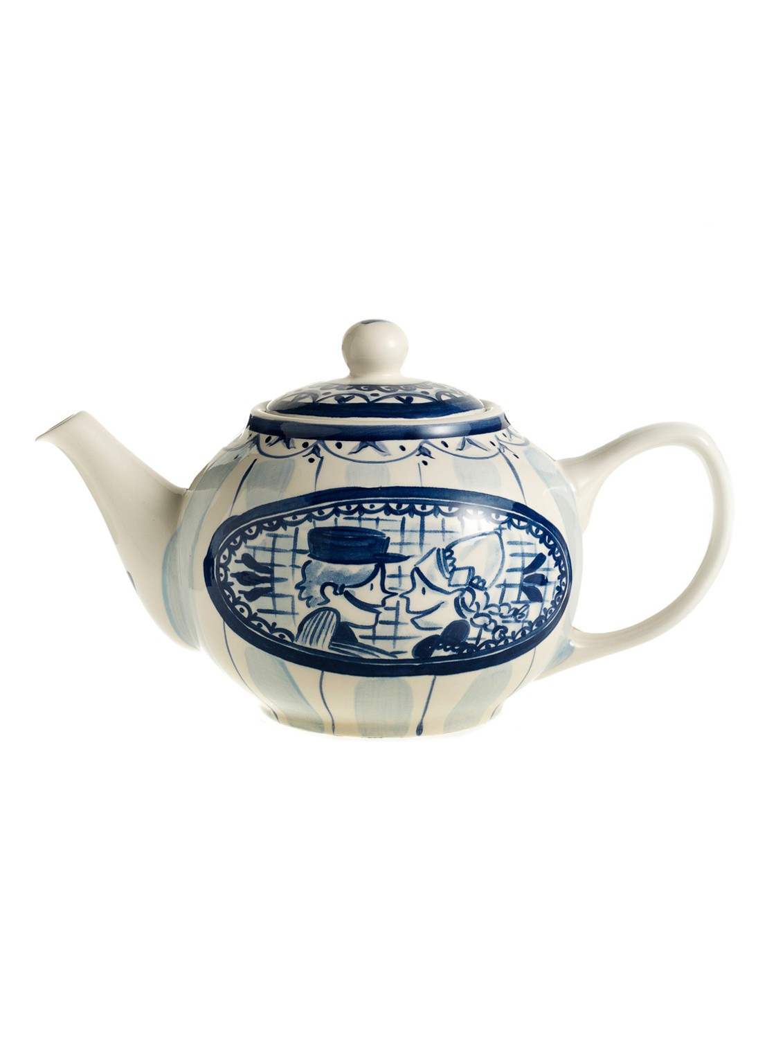 Blond Amsterdam Delfts Blond theepot 1,5 liter - voorkant 2 blauw