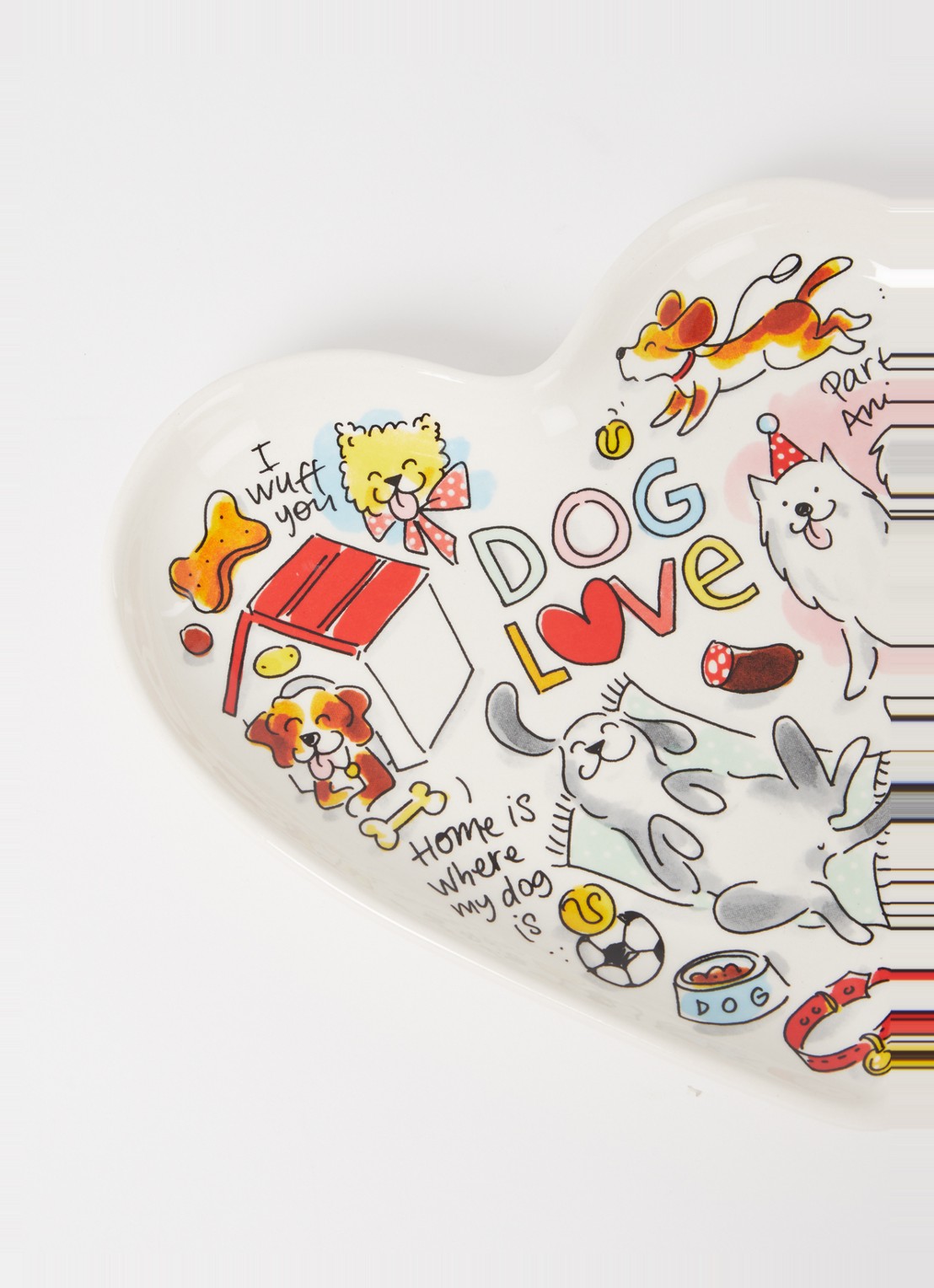 Blond Amsterdam Dog Love serveerschaal 22 cm - detail 3 multicolor