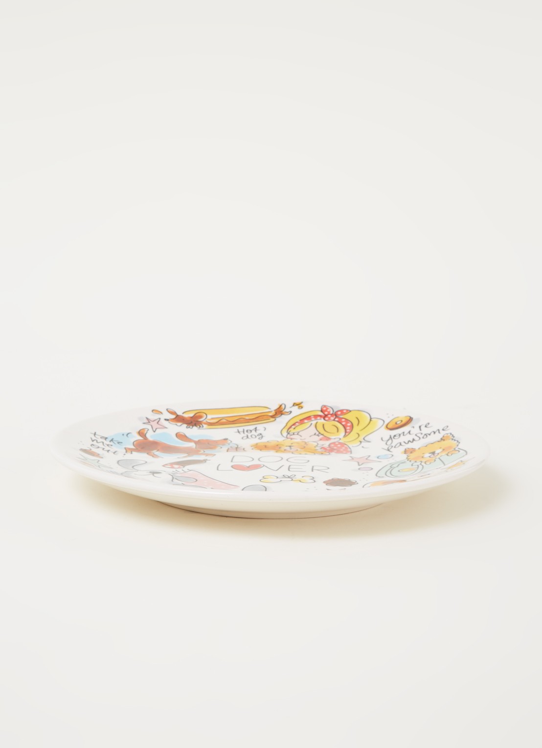 Blond Amsterdam Dog Lover ontbijtbord 22 cm - voorkant 2 multicolor