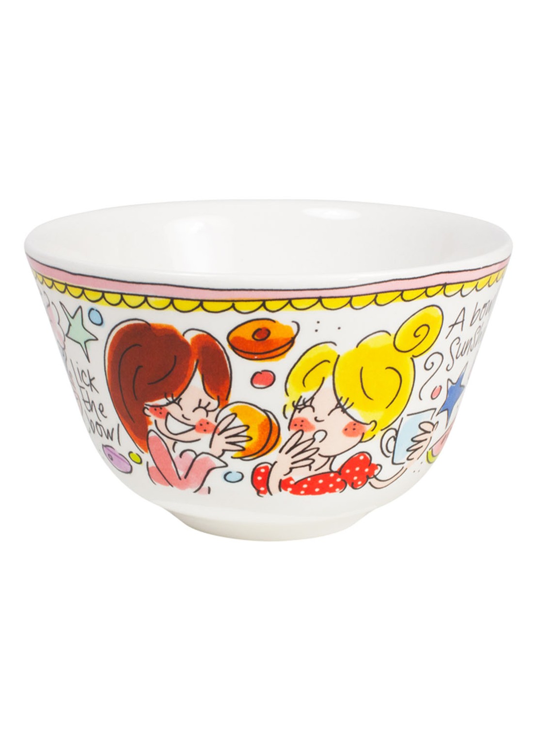 Blond Amsterdam Even Bijkletsen kom 14 cm - voorkant multicolor