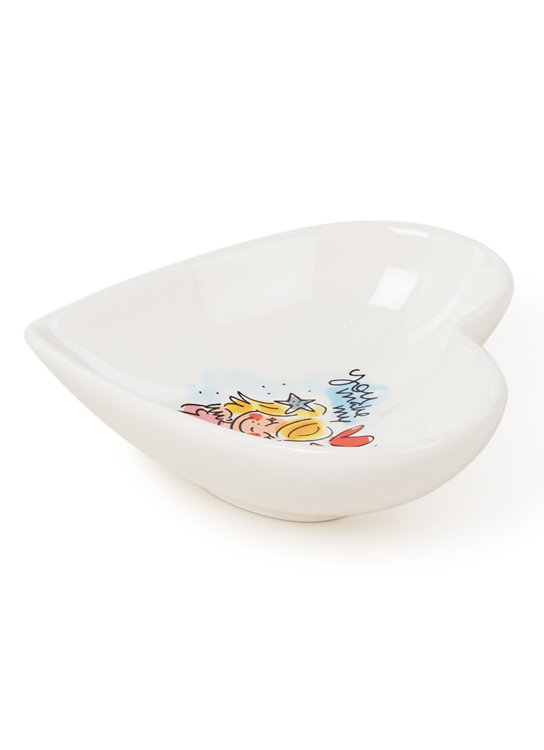 Blond Amsterdam Even bijkletsen kom 16,5 cm  - voorkant 2 wit