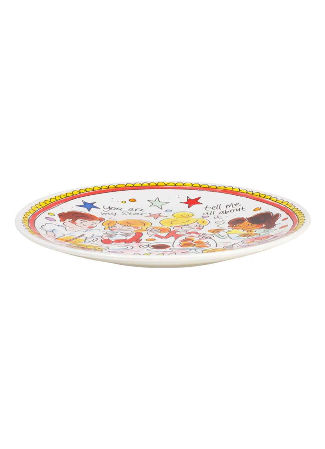 Blond Amsterdam Even Bijkletsen ontbijtbord 22 cm - voorkant 2 multicolor