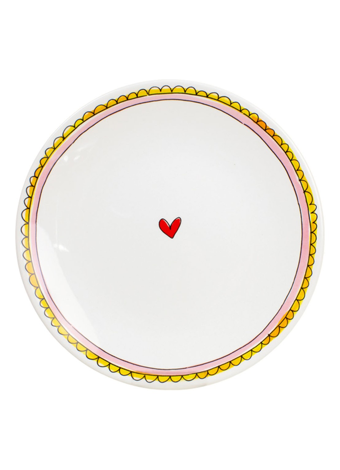 Blond Amsterdam Even Bijkletsen ontbijtbord 22 cm - voorkant roze