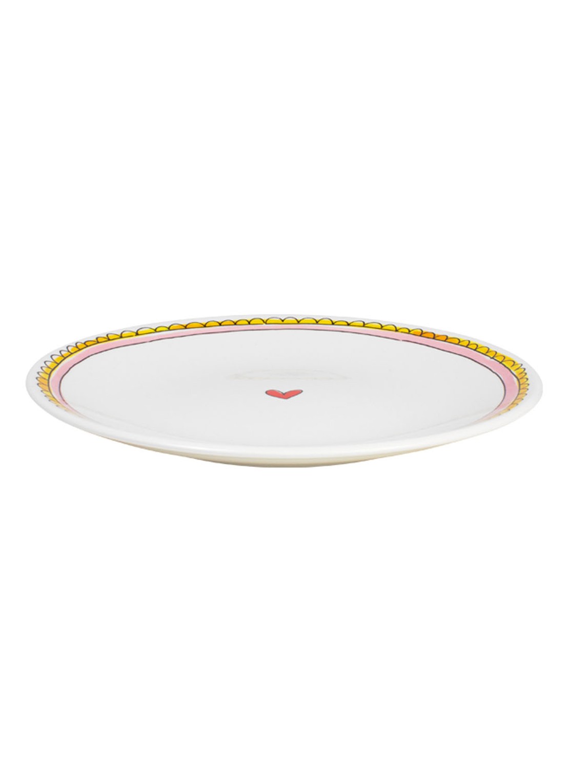 Blond Amsterdam Even Bijkletsen ontbijtbord 22 cm - voorkant 2 roze