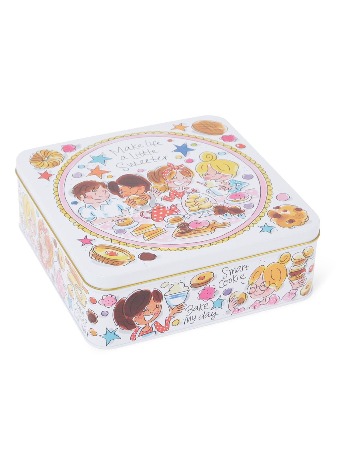 Blond Amsterdam Even Bijkletsen Sweeter Life blik 22 x 22 cm - voorkant roze