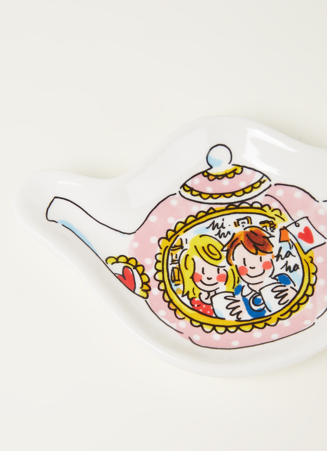Blond Amsterdam Even Bijkletsen Teatime theetipje 12 cm  - detail 3 wit