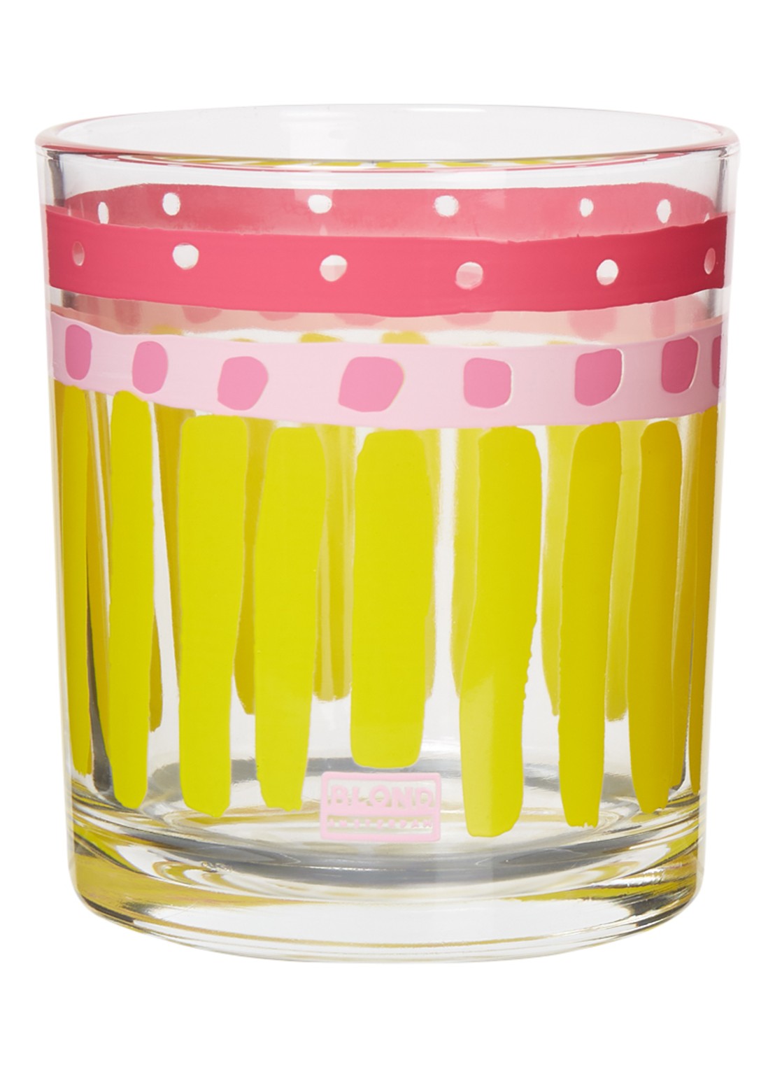 Blond Amsterdam Even Bijkletsen waterglas 35 cl - voorkant geel