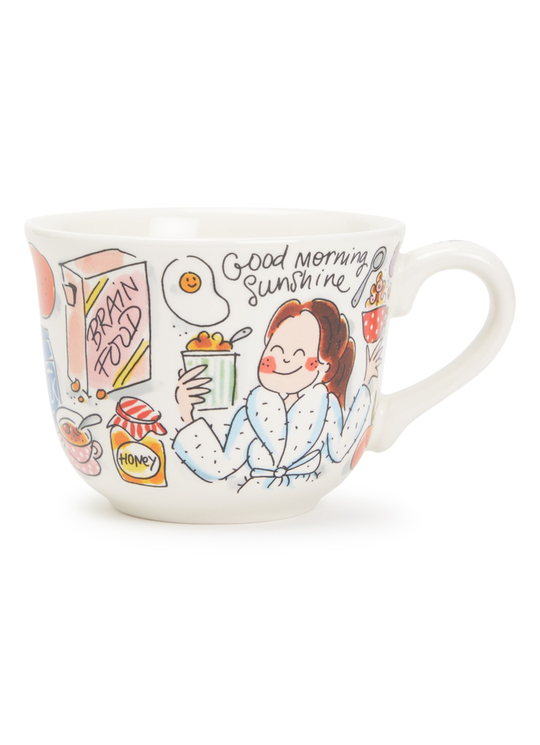 Blond Amsterdam Goodmorning Sunshine soepkom 12,5 cm - voorkant gebroken wit